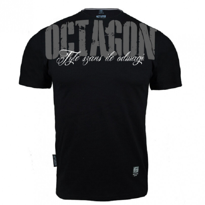 Tričko pánske Octagon Tyle Szans Ile Odwagi - čierne, M