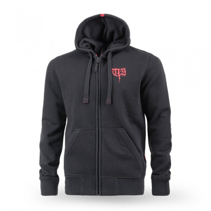 Mikina s kapucňou a zipsom Thor Steinar Donnerwetter - čierna, M