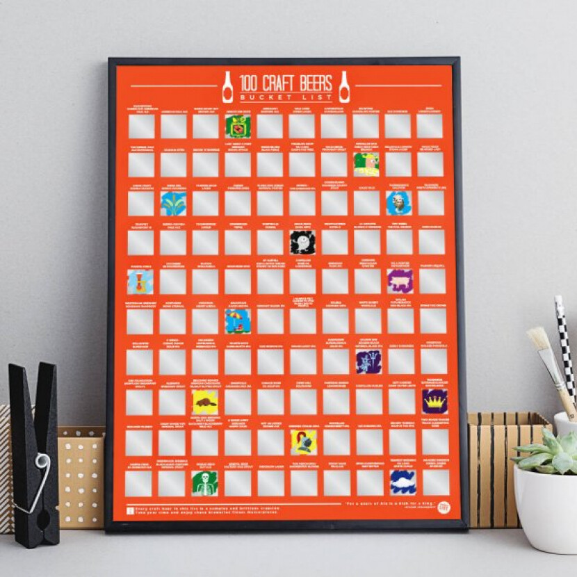 Stierací plagát 100 najlepších pivných špeciálov - oranžový