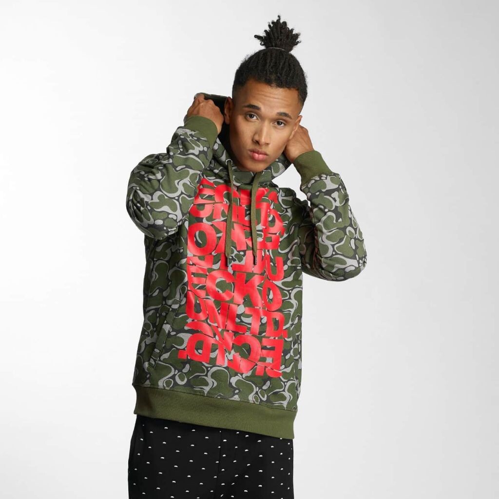 Mikina Ecko Unltd. Raid Hoodie - green-camo, S