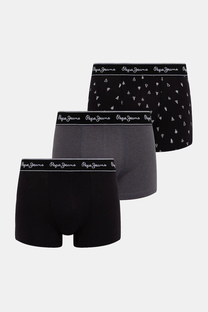 Boxerky Pepe Jeans 3-pak čierna farba, PMU11192
