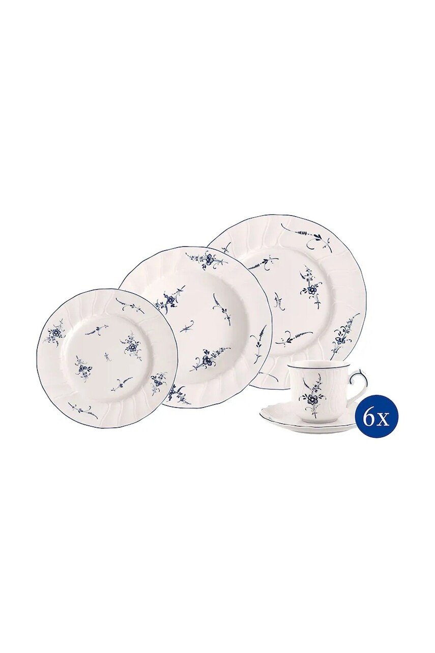Jedálenský set pre 6 osôb Villeroy & Boch Vieux Luxemburg 30-pack modrá farba