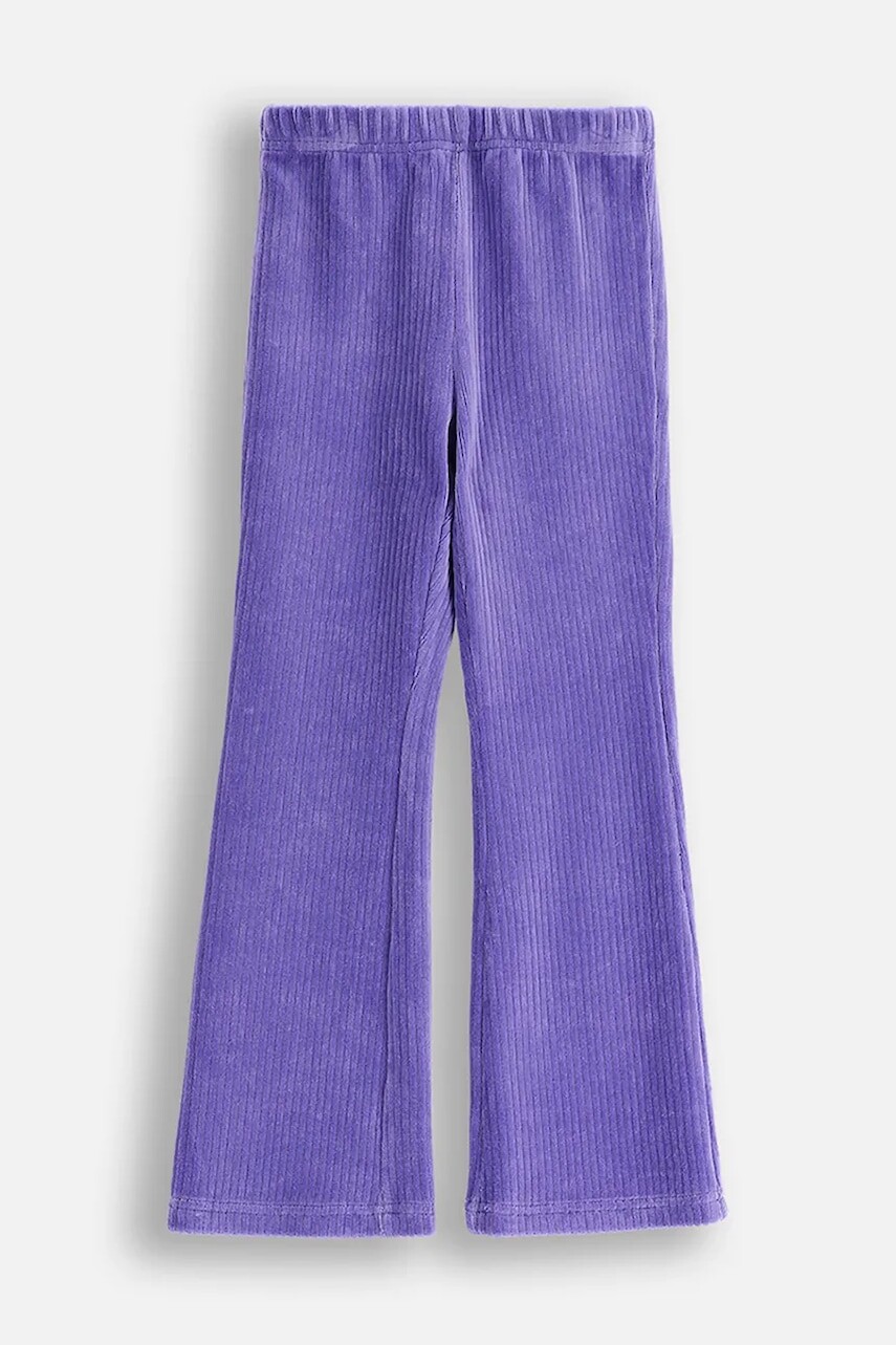 Detské bavlnené legíny Coccodrillo fialová farba, jednofarebná, RAVE GIRL KIDS