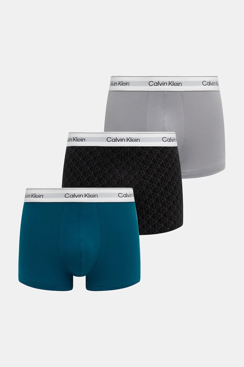 Boxerky Calvin Klein Underwear 3-pak tyrkysová farba, LV00NB4565