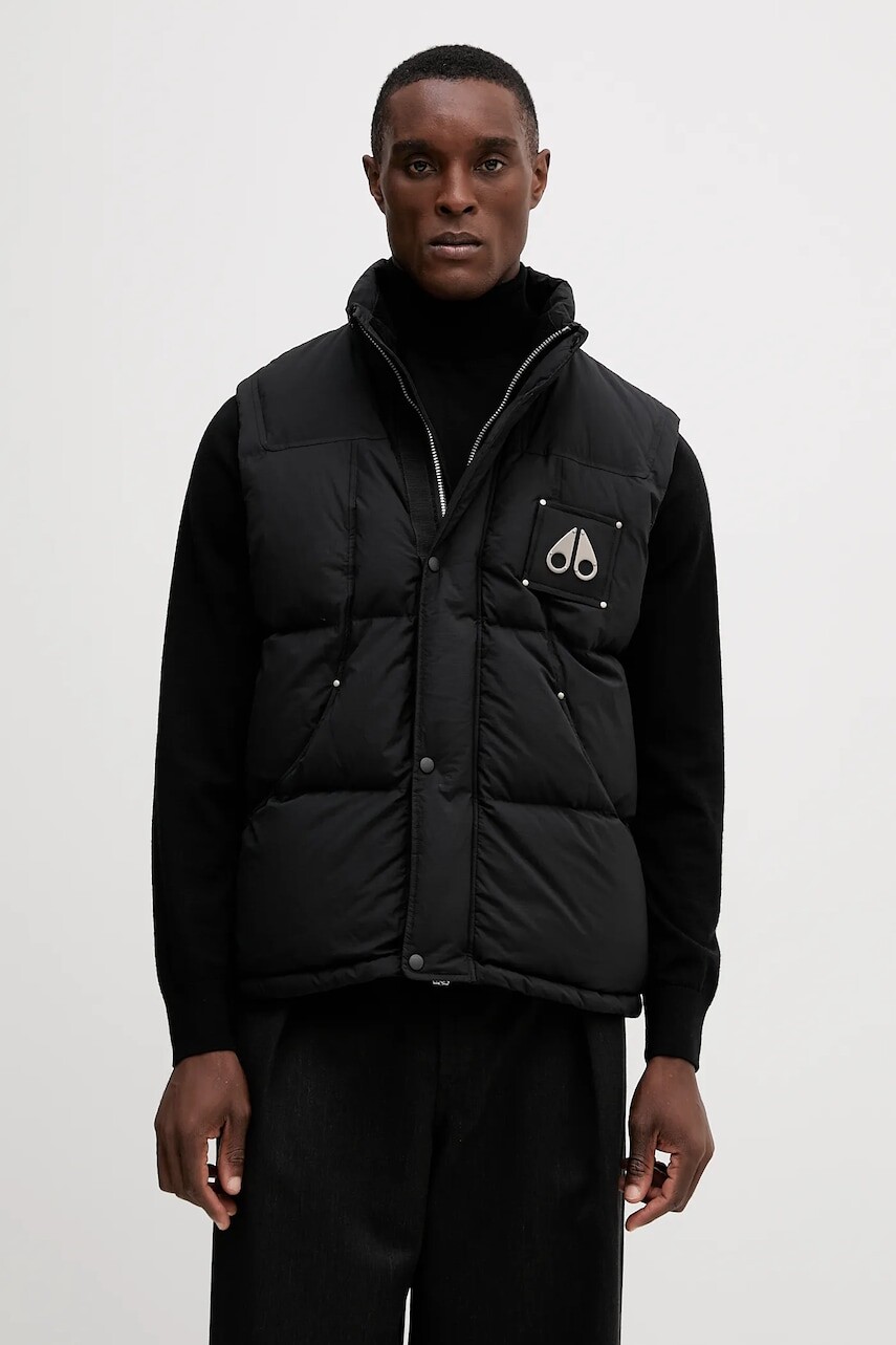 Páperová vesta MOOSE KNUCKLES EVEREST čierna farba, zimná, M35MV450