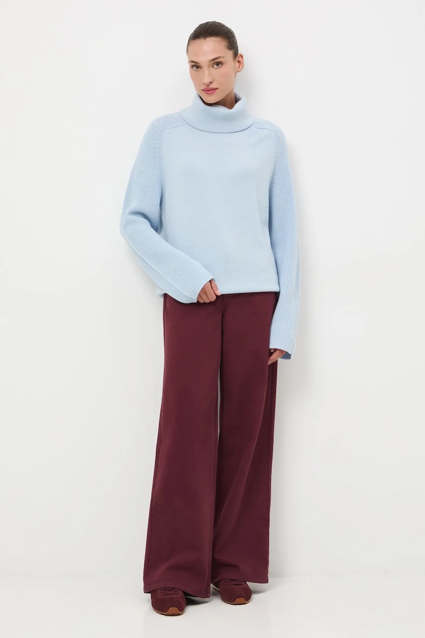 Bavlnené rifle Medicine bordová farba