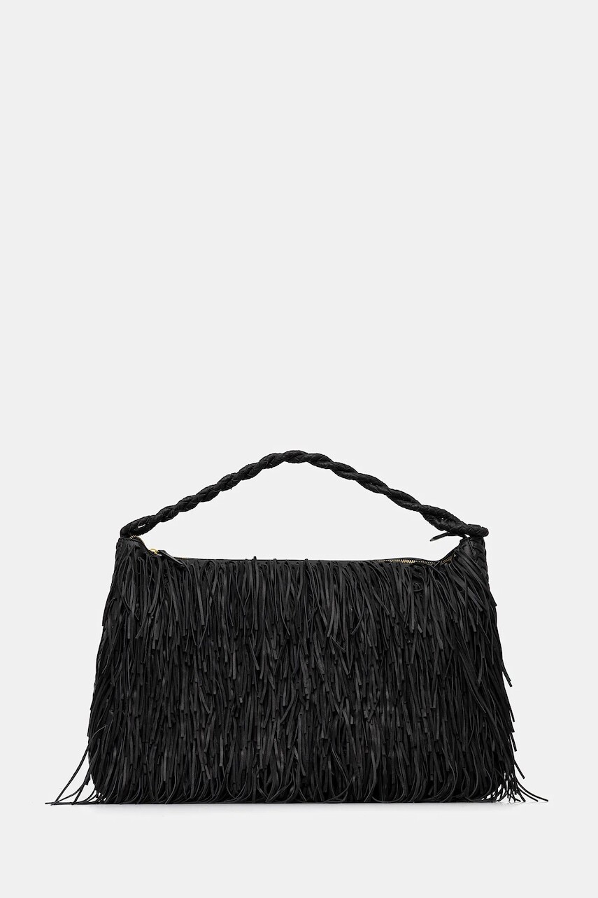 Kožená kabelka Twinset čierna farba, 252TS8EAA