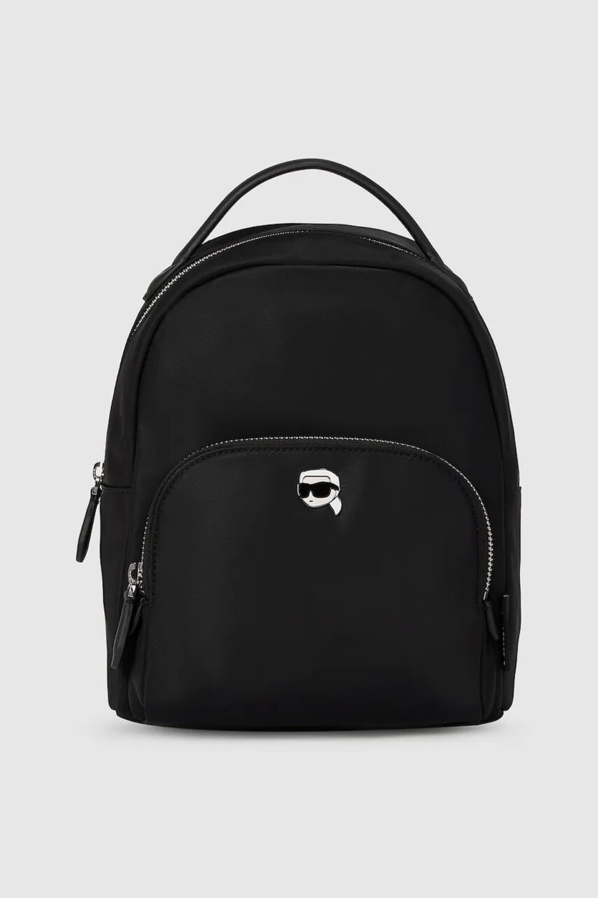 Ruksak Karl Lagerfeld IKON dámsky, čierna farba, malý, jednofarebný, A4W30251