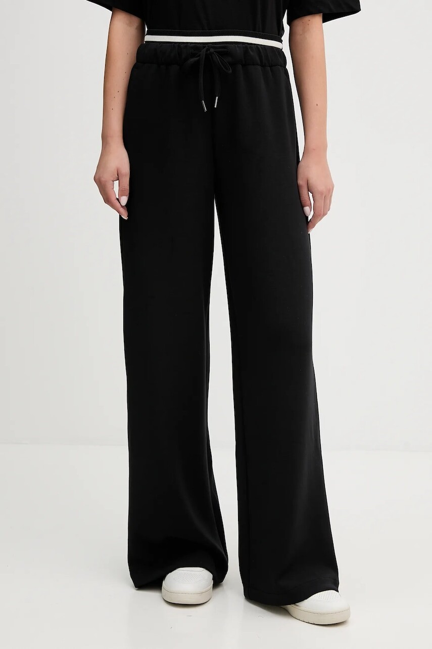 Tepláky United Colors of Benetton čierna farba, melanžové, 3QAFDF01D