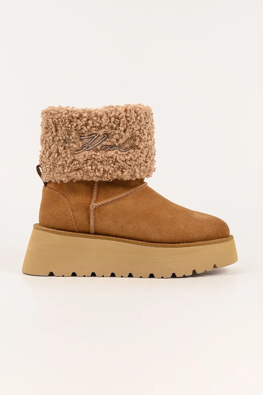 Snehule Karl Lagerfeld SKYLAR hnedá farba, KL48653