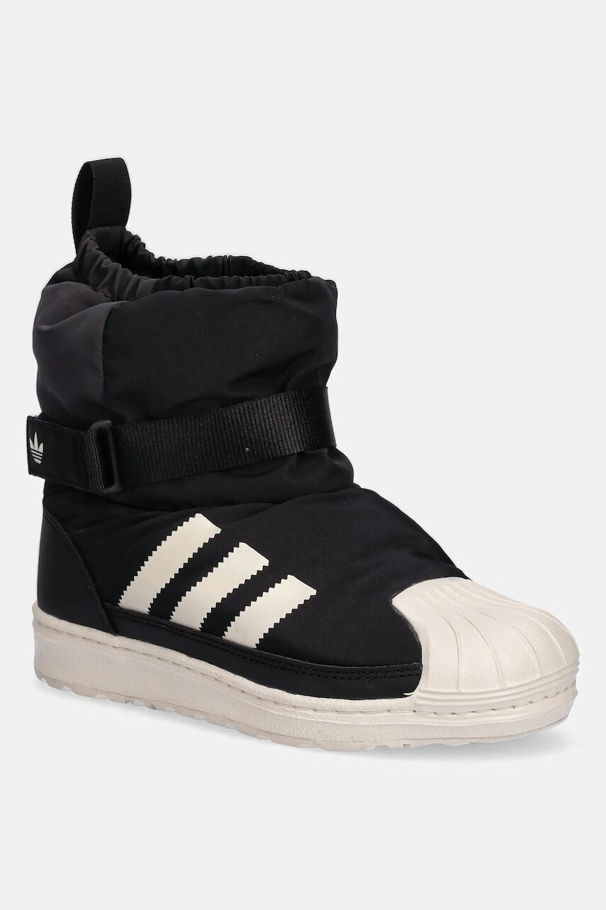 Detské snehule adidas Originals SUPERSTAR 360 WTR BOOT čierna farba, JQ7949