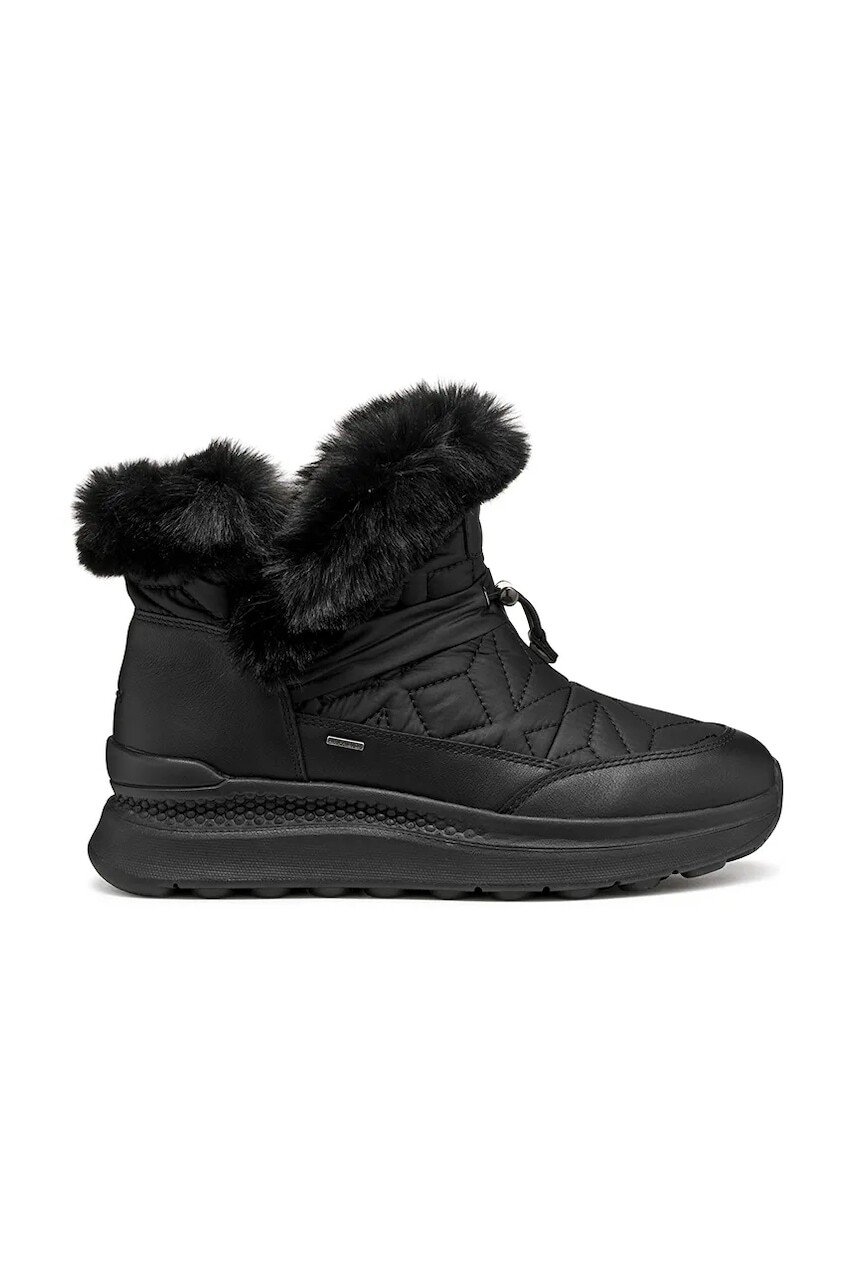 Členkové topánky Geox D SPHERICA ACTIF X2 čierna farba, na plochom podpätku, D46WPB 0FU85 C9999