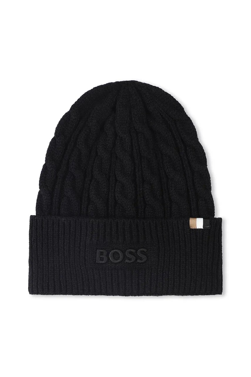 Detská čiapka BOSS čierna farba, J52624