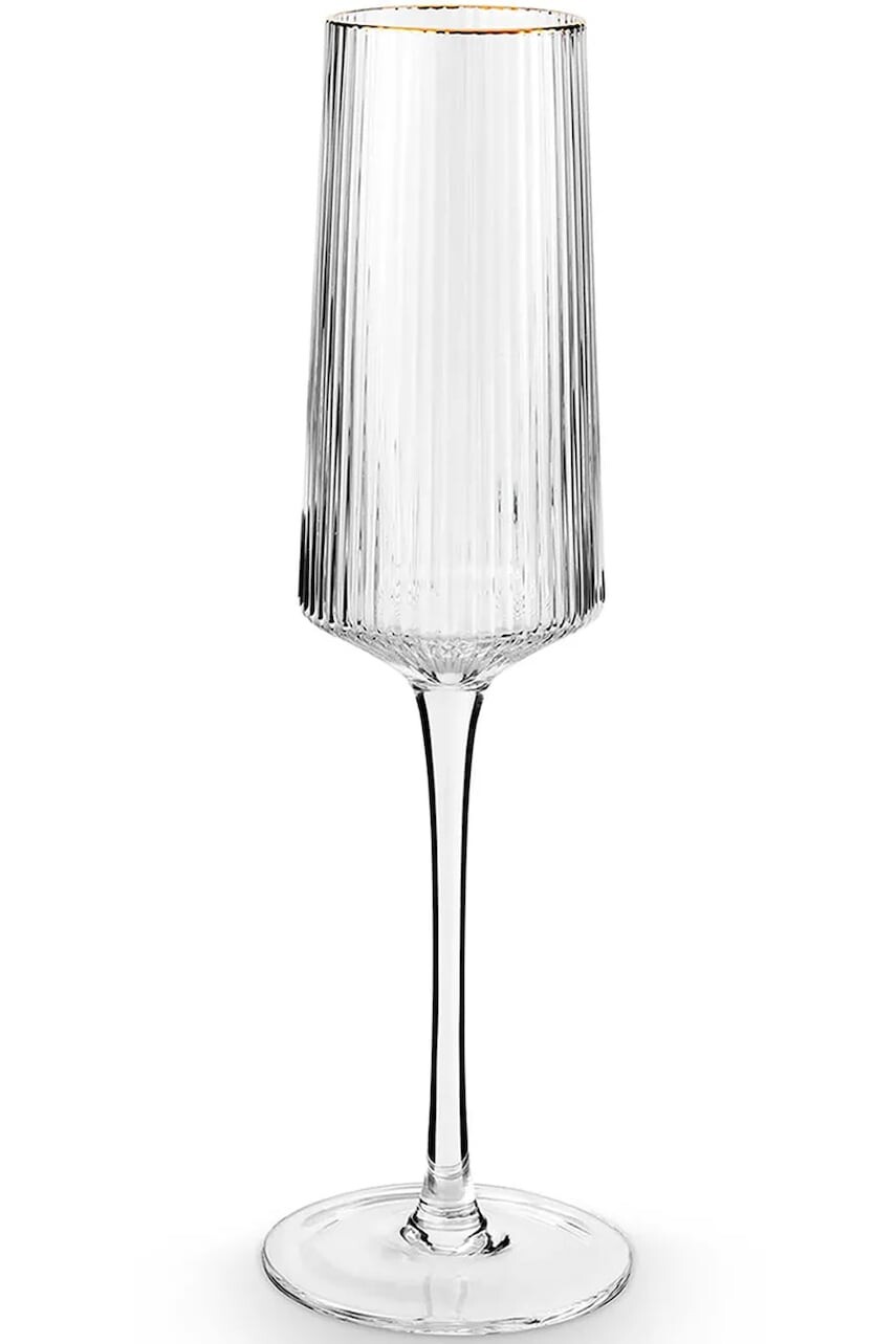 Pohár na šampanské vtwonen Gold Rim 230 ml priehľadná farba