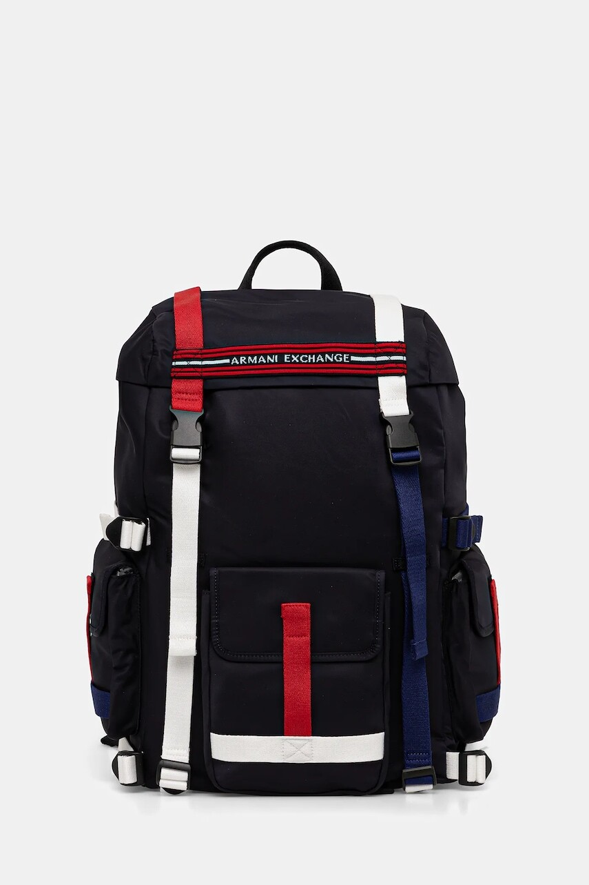 Ruksak Armani Exchange pánsky, tmavomodrá farba, veľký, jednofarebný, XM001647 AF17307