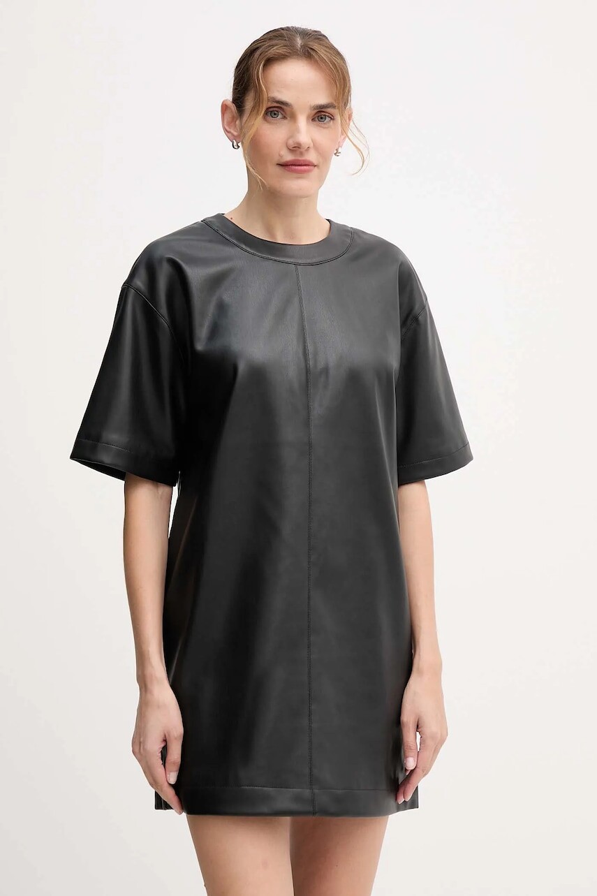 Šaty Calvin Klein Jeans čierna farba, mini, rovný strih, LV044D058G