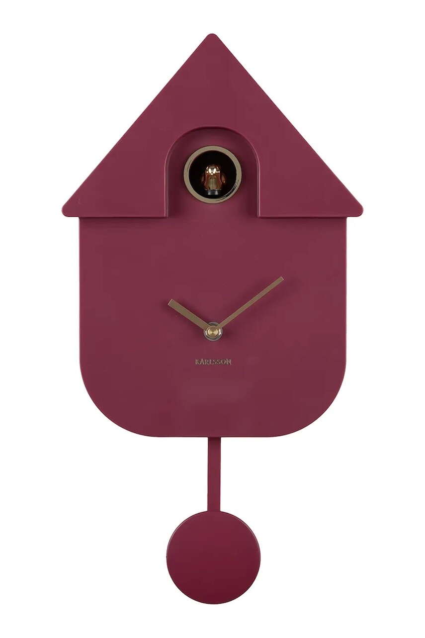 Hodiny Karlsson 21,5 x 41 x 8,5 cm ružová farba