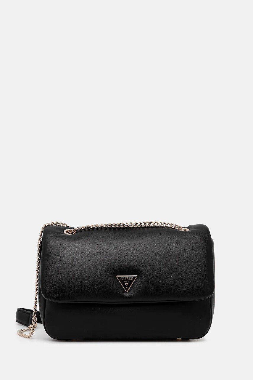 Kabelka Guess SUNETRA čierna farba, HWNG75 34210