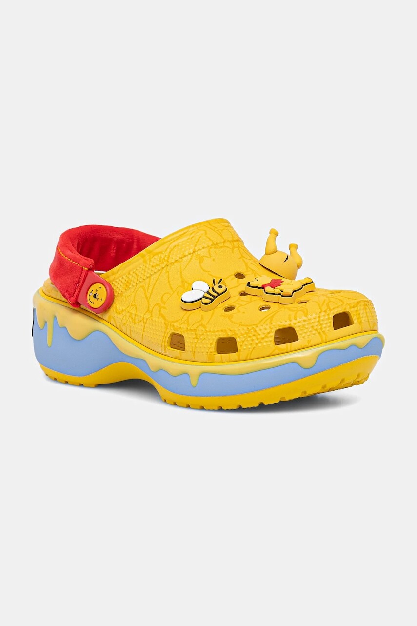 Šľapky Crocs Classic Winnie The Pooh Clog žltá farba, na platforme, 211092