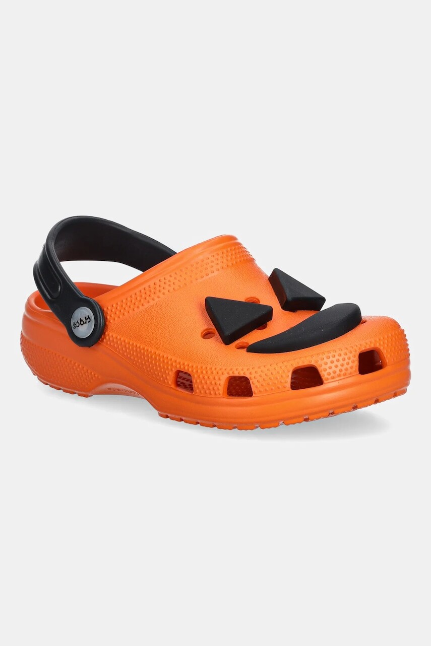 Detské šľapky Crocs CROCS CLASSIC JACK O LANTERN LIGHTS CLOG oranžová farba, 211685