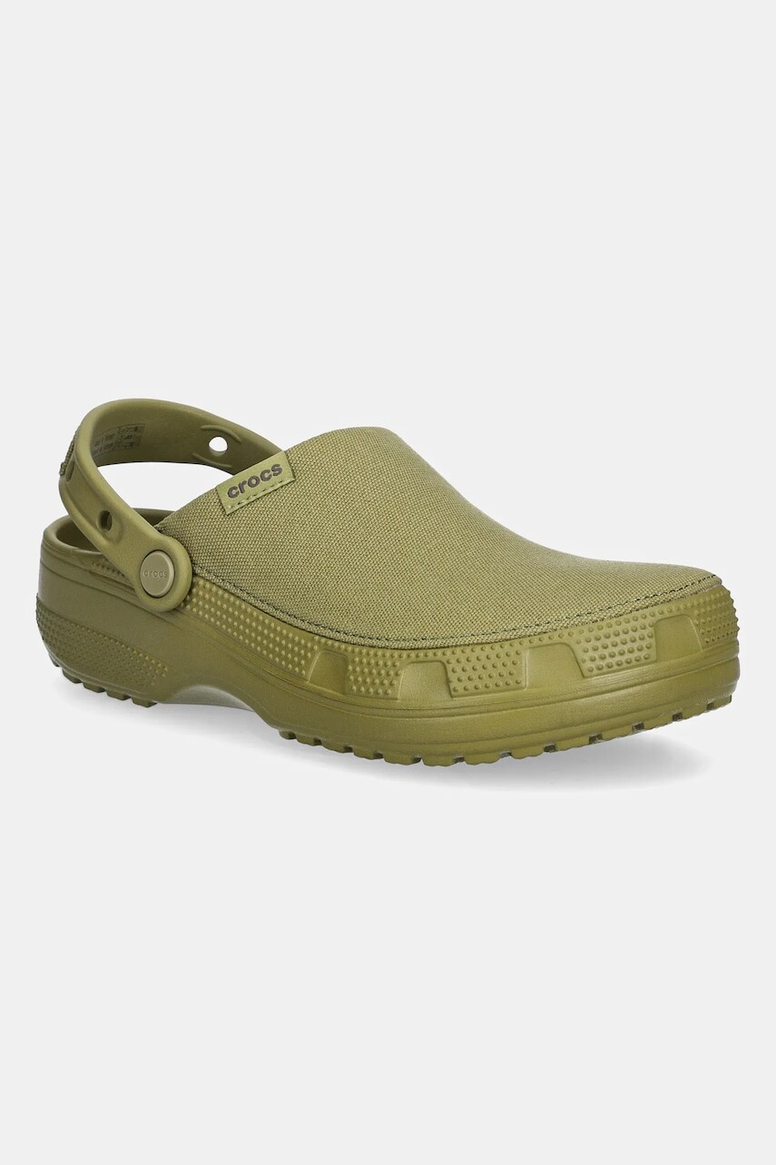 Šľapky Crocs Classic Crafted Clog zelená farba, 211354
