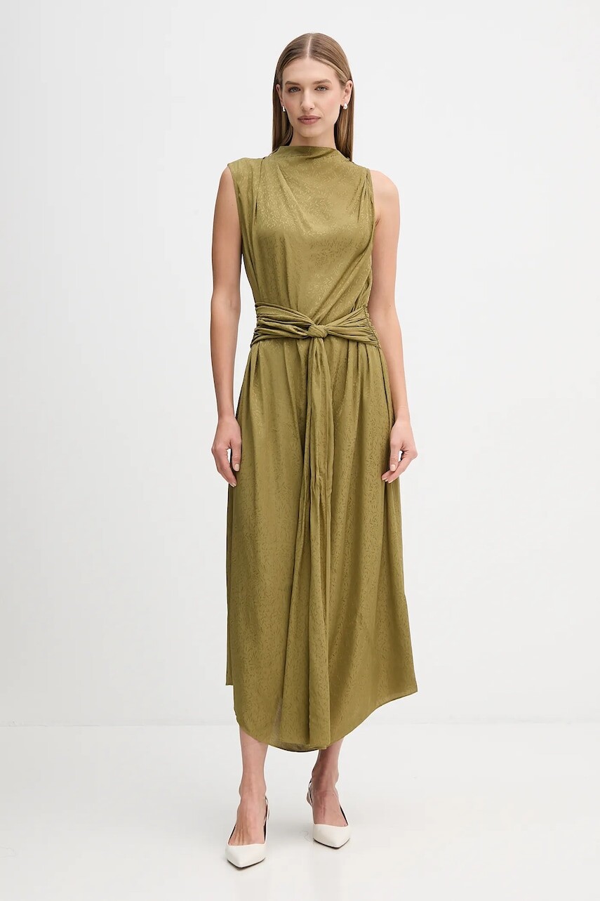 Šaty Hoss Intropia zelená farba, midi, rovný strih, 8222115