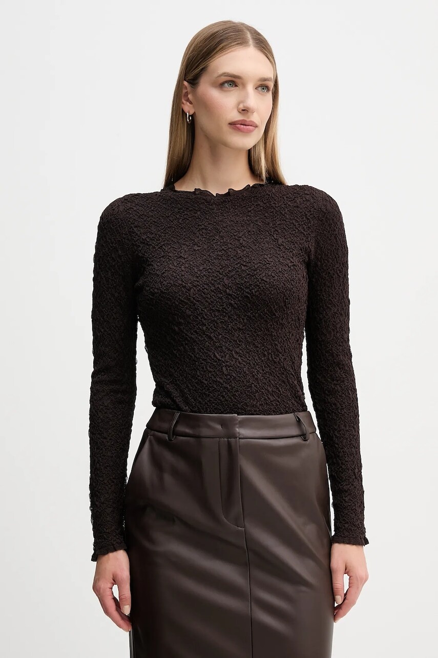 Sveter Pedro del Hierro hnedá farba, jednofarebná, 3512918