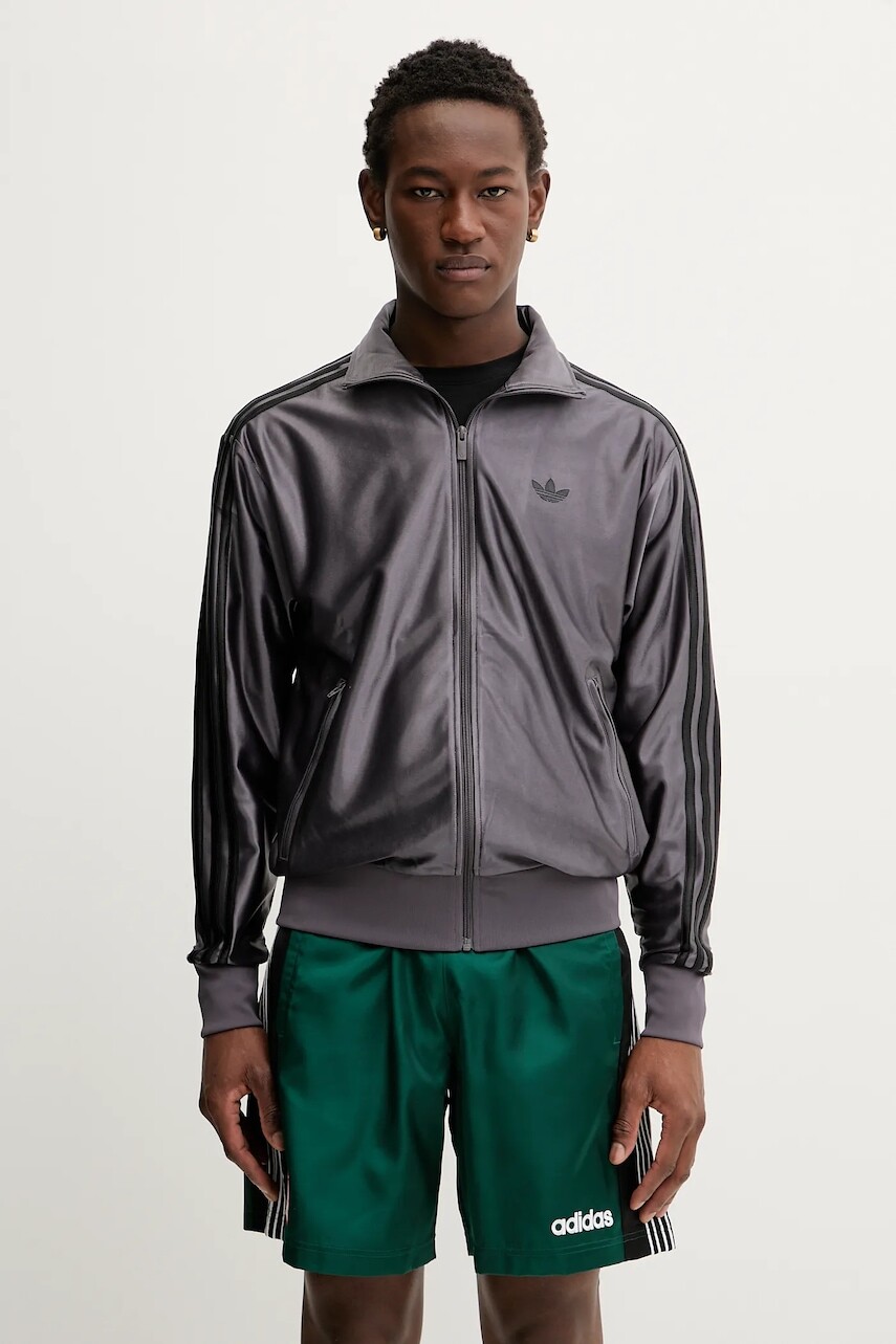 Mikina adidas Originals Firebird šedá farba, jednofarebná, JX1496