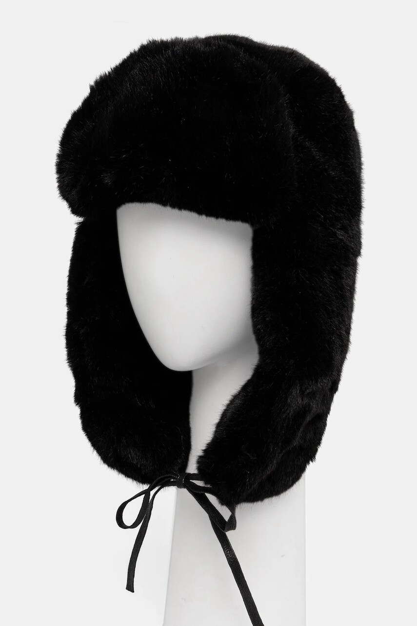 Čiapka Kangol FAUX FUR TRAPPER čierna farba, K4301ST.BK001