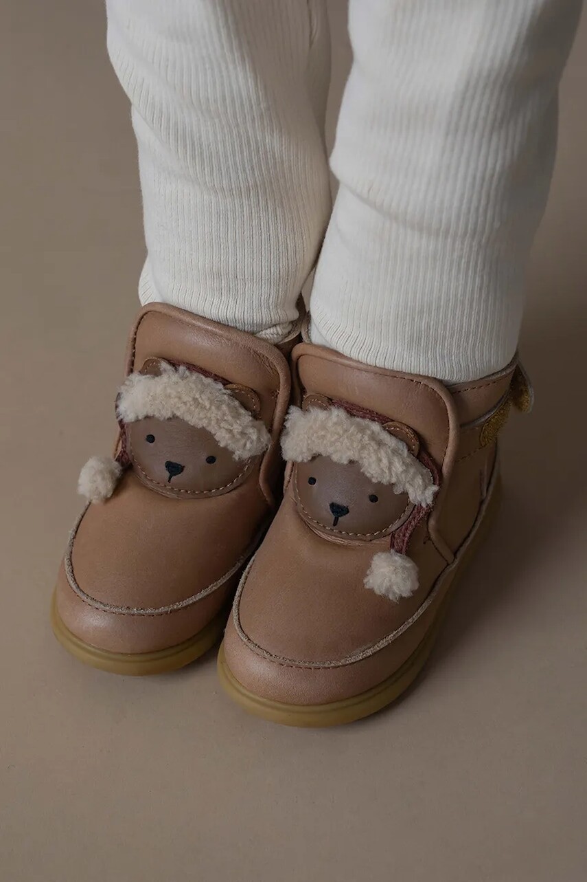Zimné topánky Donsje Abbus Shoes Christmas Bear béžová farba, 1500105
