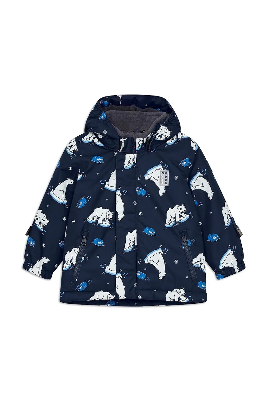 Detská bunda Lego LWJERI 701 tmavomodrá farba, 11010977