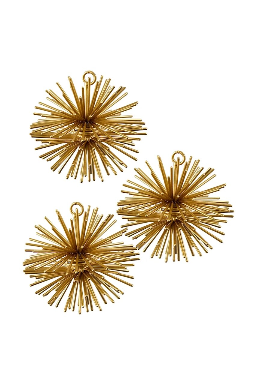 Ozdoba na vianočný stromček Pols Potten 3-pak žltá farba