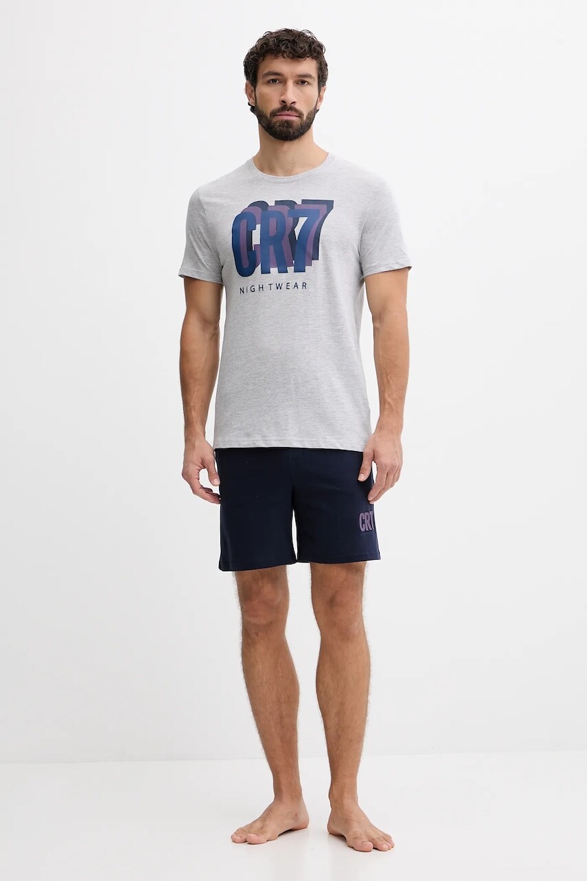 Pyžamo CR7 Cristiano Ronaldo pánske, šedá farba, s potlačou, 8730.41.2616