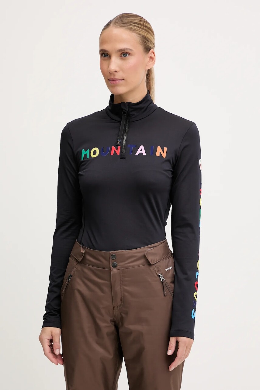 Funkčné tričko s dlhým rukávom Rossignol JCC čierna farba, RLOWL11