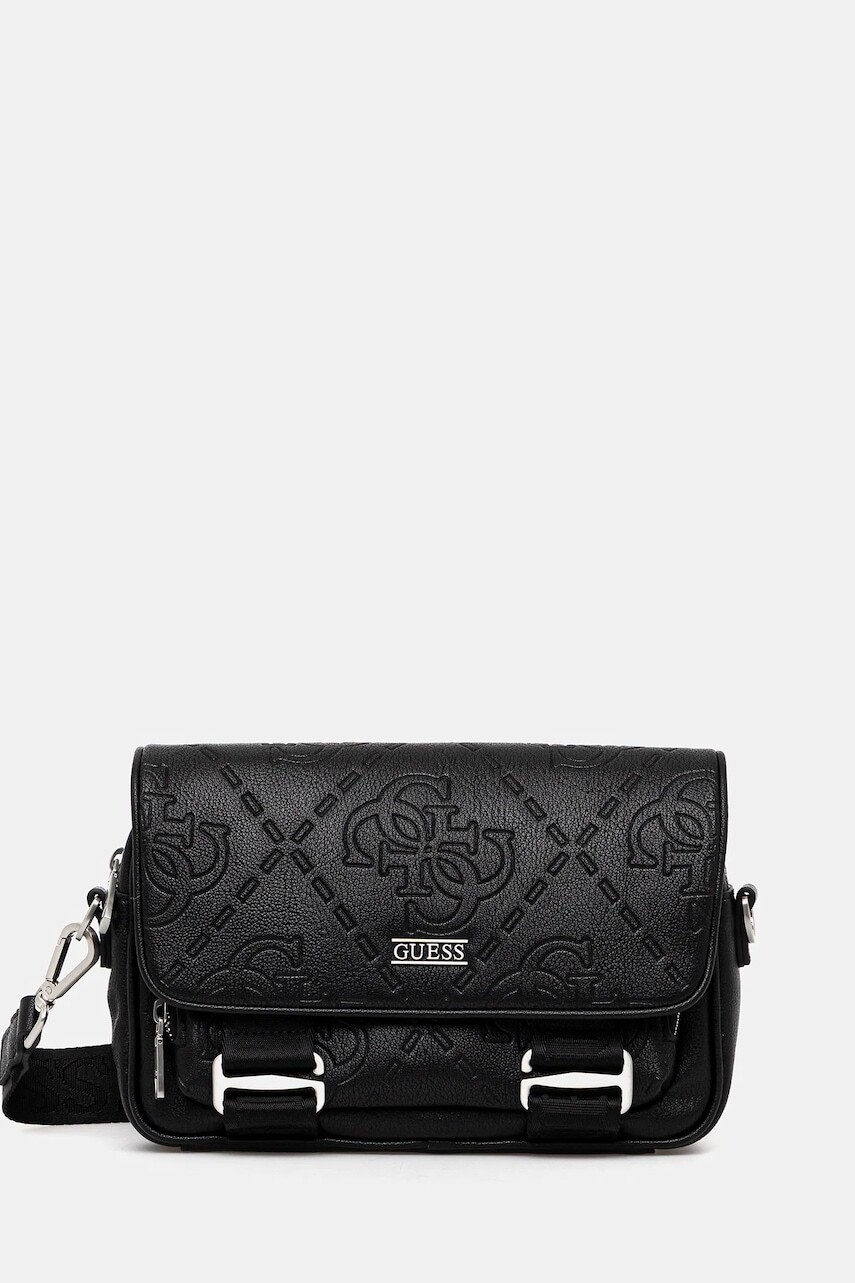 Malá taška Guess BOSTON čierna farba, HMBOMG P5464