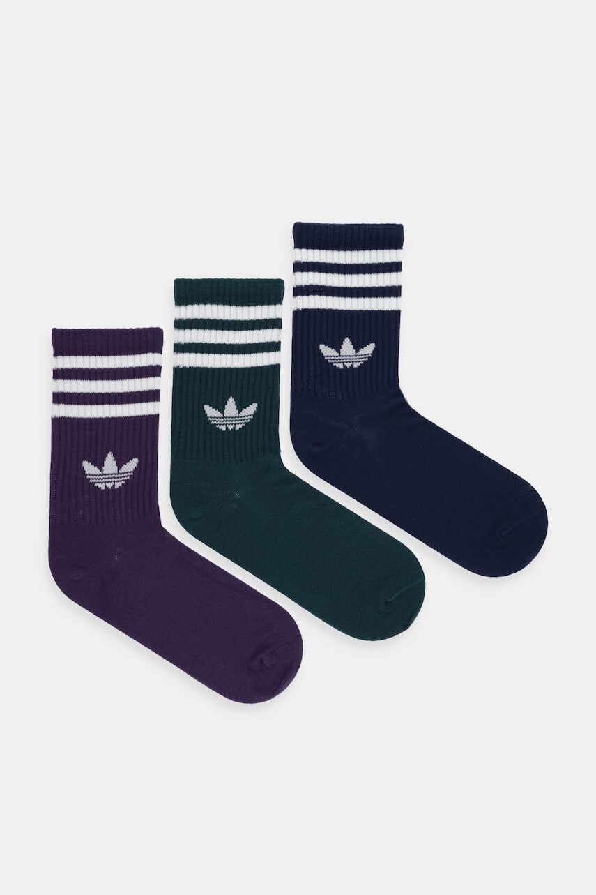 Ponožky adidas Originals Adicolor 3-pak tmavomodrá farba, JZ4943
