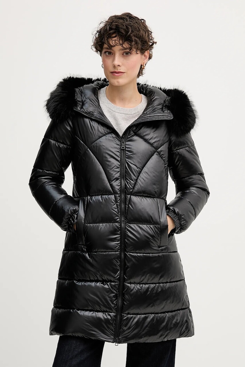 Bunda Geox BACKSIE čierna farba, zimná, W5628H T3121