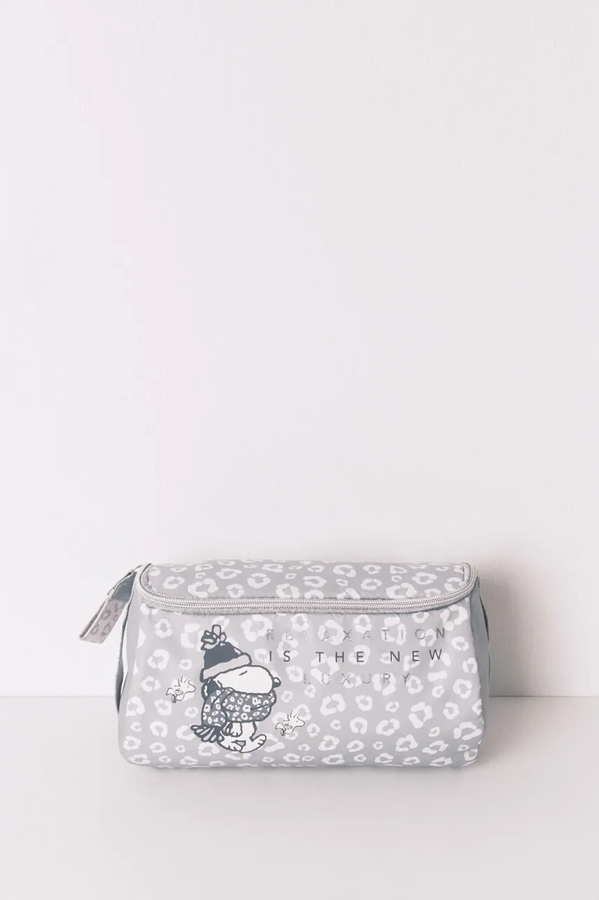 Cestovná kozmetická taštička women'secret SNOOPY šedá farba, 4842023