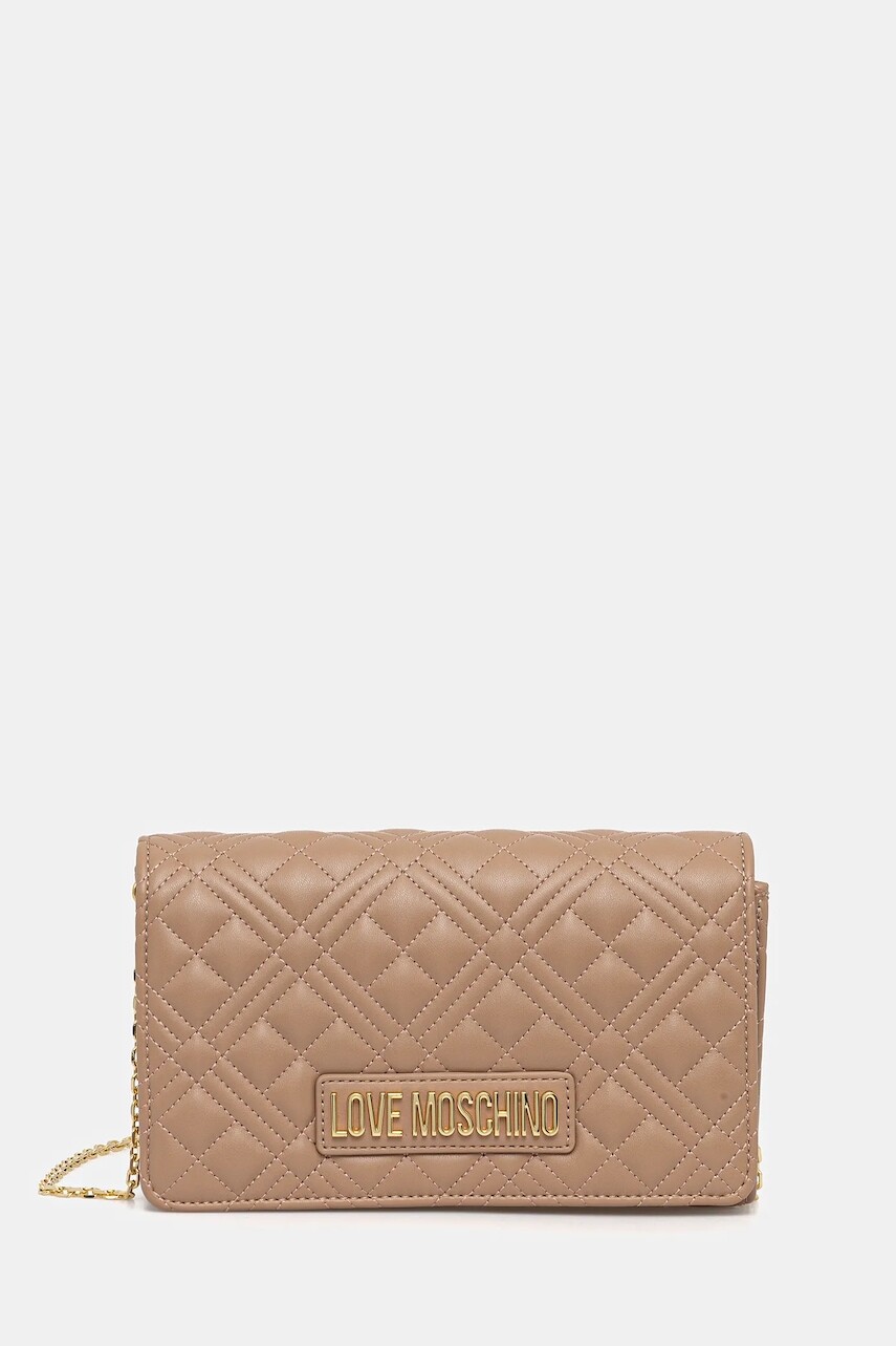 Kabelka Love Moschino béžová farba, JC4079PP0NLA0104