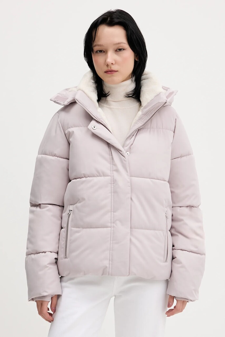 Bunda Hollister Co. ružová farba, zimná, KI344-5056-120