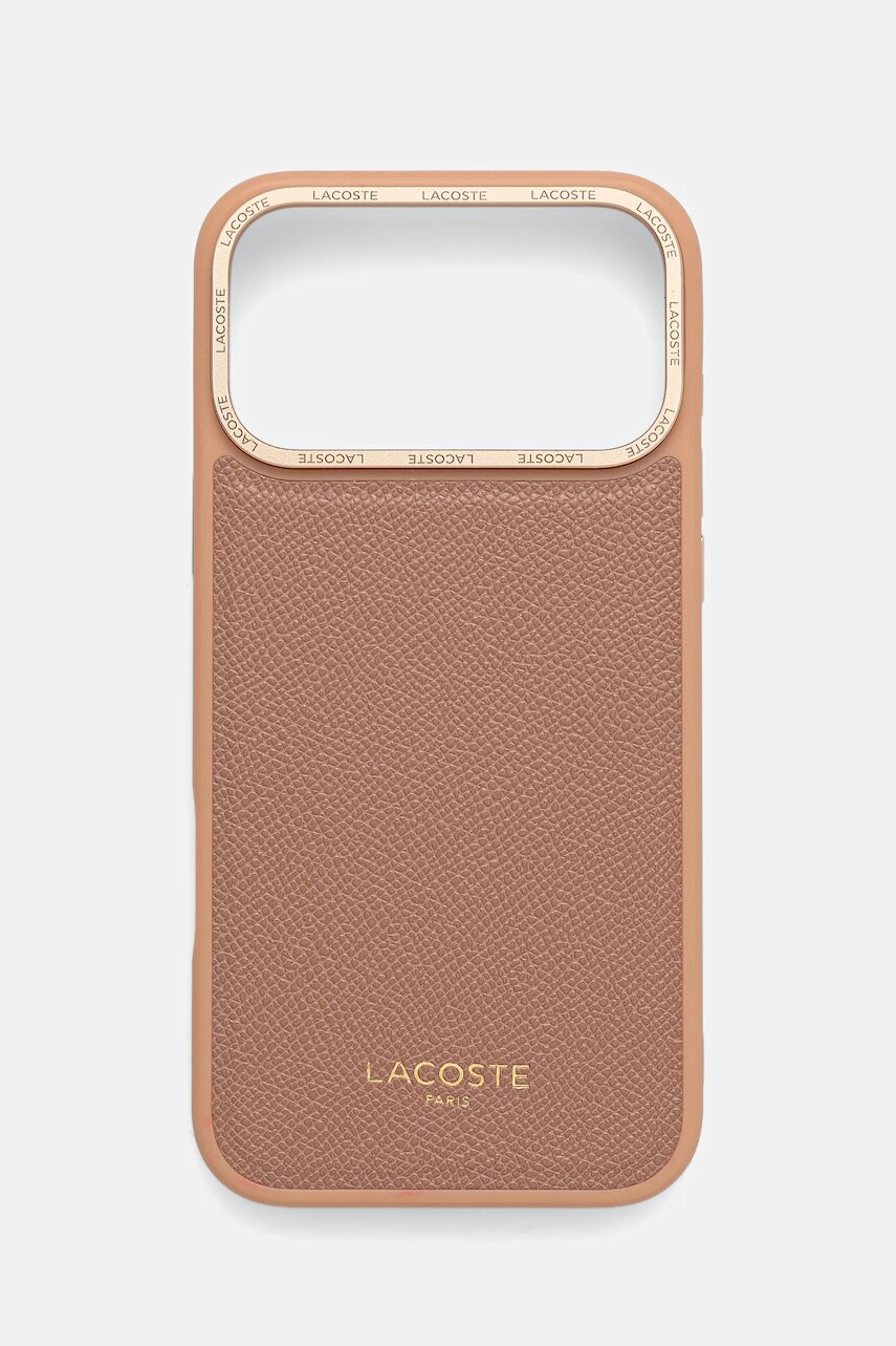 Puzdro na mobil Lacoste iPhone 17 Pro Max hnedá farba, LCHMP17XPCEGP