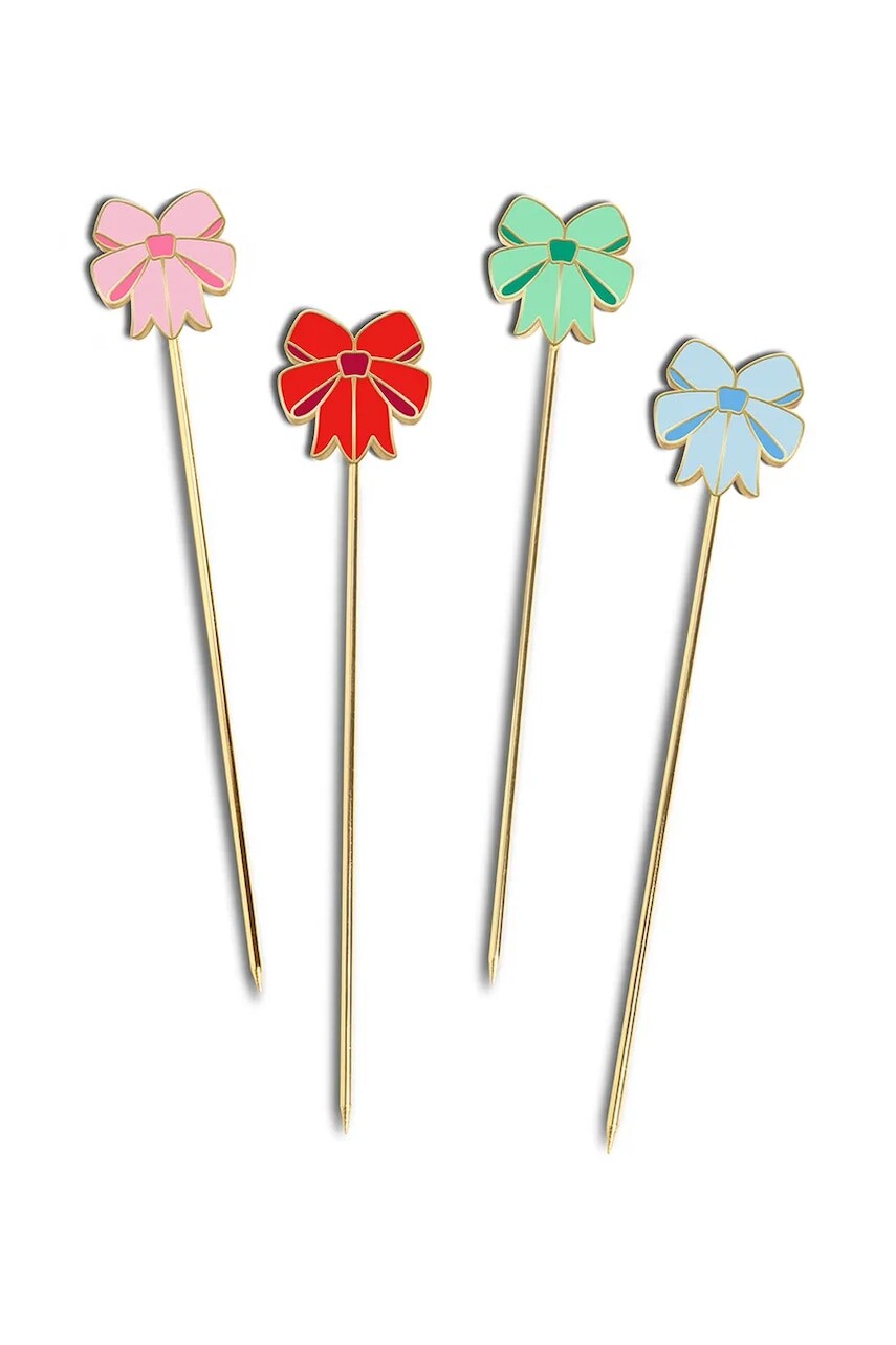 Miešadlá na koktaily Octaevo Coquette 11,5 x 2 cm 4-pak viac farieb