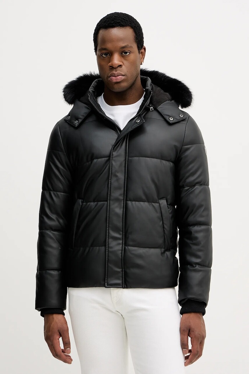 Bunda Guess čierna farba, zimná, M5BL2F W1050