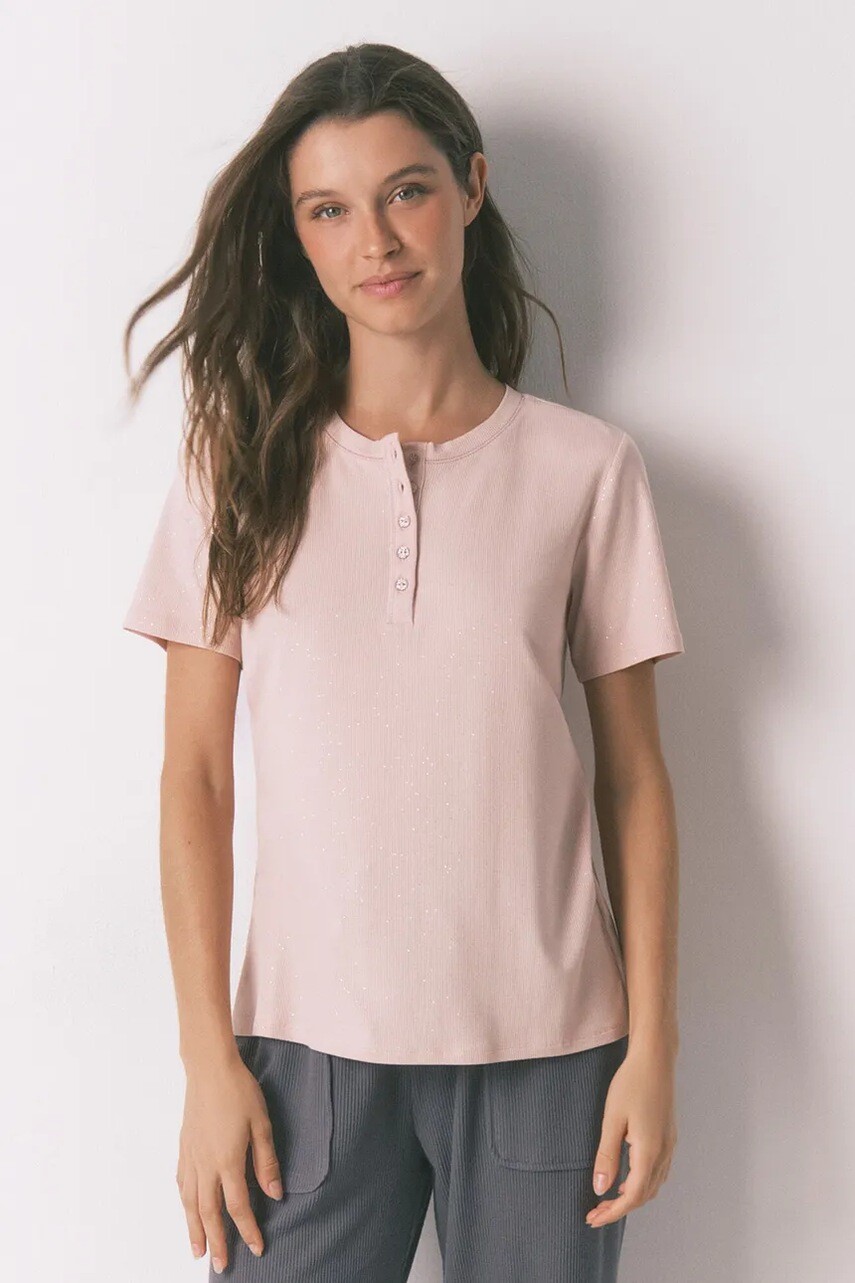 Pyžamové tričko women'secret ružová farba, 3272331