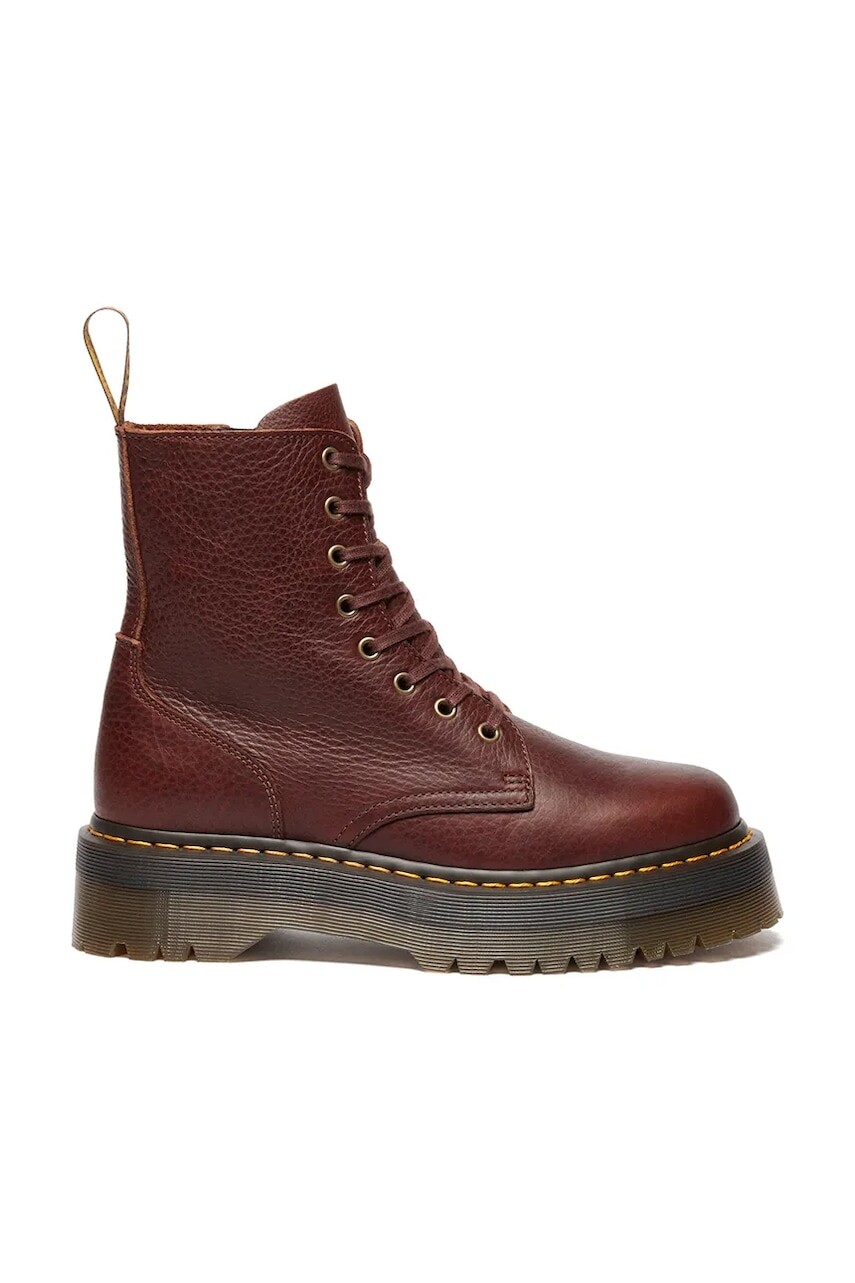 Kožené workery Dr. Martens Jadon bordová farba, na platforme, DM41324200