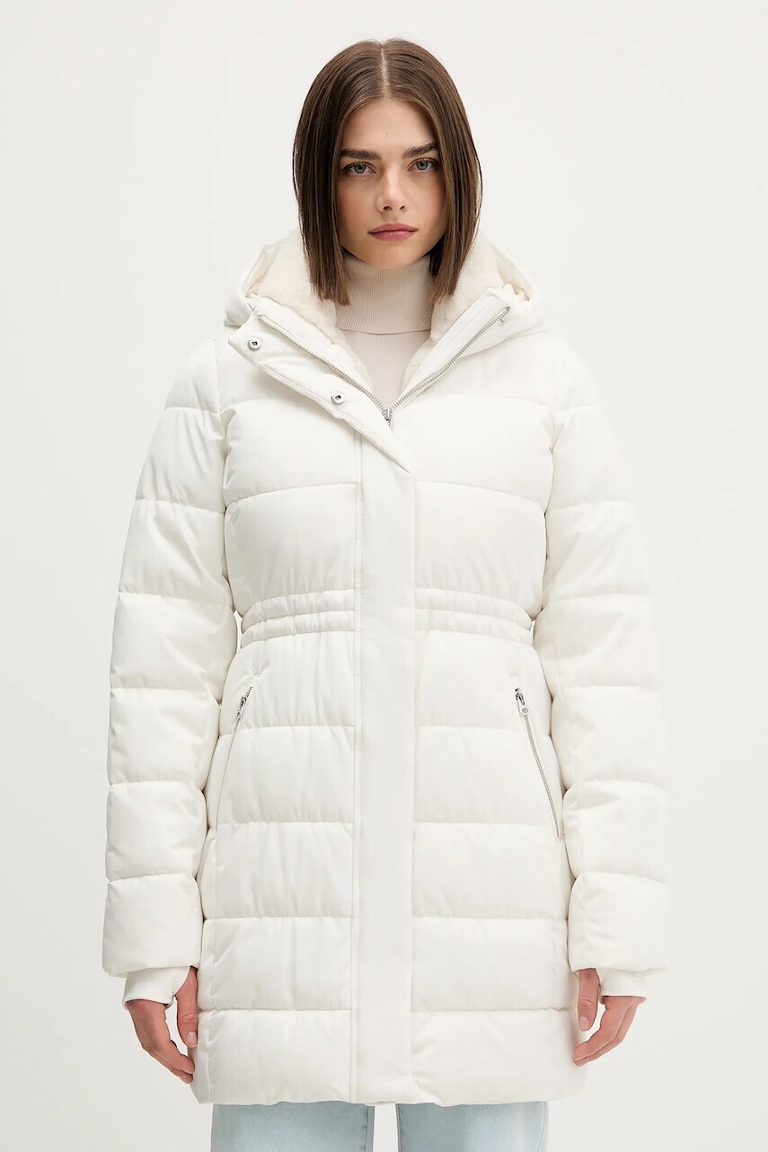 Bunda Hollister Co. béžová farba, zimná, KI344-5068-100