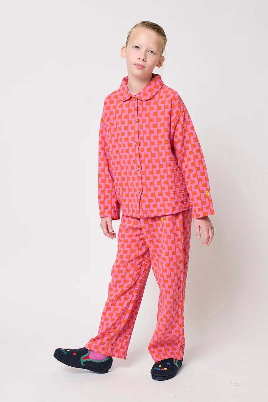 Detská bavlnená súprava Bobo Choses Color Chain červená farba, 225FC016