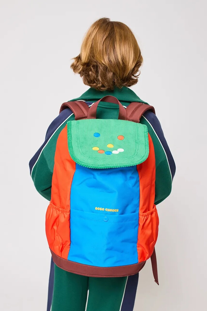 Detský ruksak Bobo Choses Fun Face modrá farba, veľký, vzorovaný, 225FI005