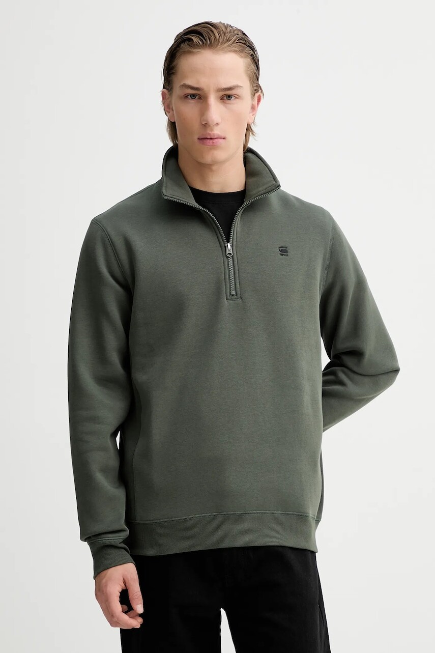 Mikina G-Star zelená farba, jednofarebná, D26459-C235