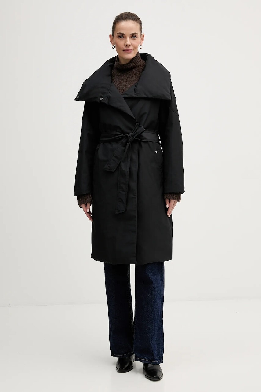 Páperová bunda MOOSE KNUCKLES Lonsdale čierna farba, prechodná, M35LP247